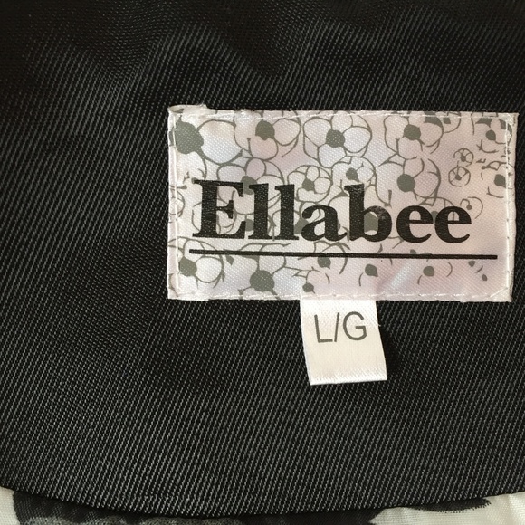 Black Spring/Fall Jacket with rose pattern lining - Picture 5 of 8